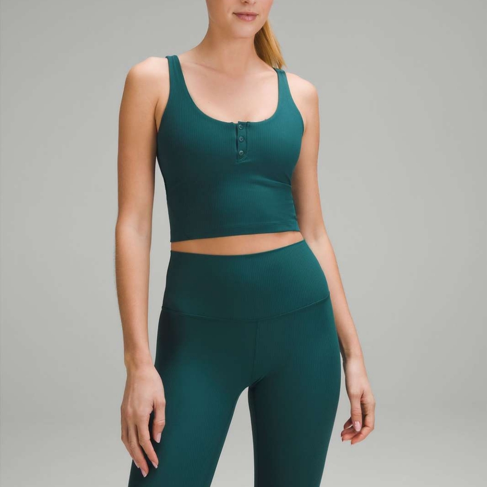 [SOLD] SET Lululemon Align Ribbed HR Leggings 26 Size 6 Storm Teal